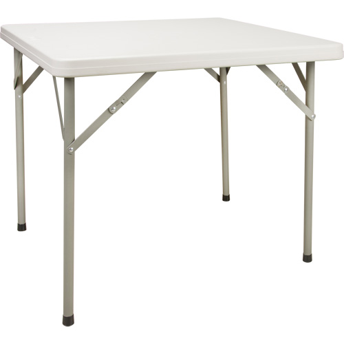 Folding Table, Square, 34" L x 34" W, Polyethylene, White R.M.G. Prévention