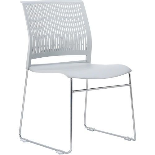 Chaises empilables s&eacute;rie Activ, Polypropyl&egrave;ne, Hauteur 32-3/8", Capacit&eacute; 275 lb, Gris R.M.G. Prévention