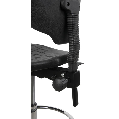 Tabouret robuste et ergonomique, Stationnaire, Ajustable, 39” - 48”, Polyur&eacute;thane Si&egrave;ge, Noir R.M.G. Prévention