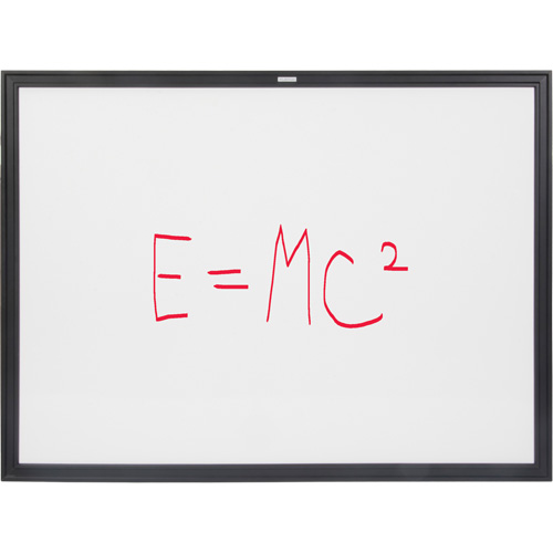 Black MDF Frame Whiteboard, Dry-Erase/Magnetic, 48" W x 36" H R.M.G. Prévention