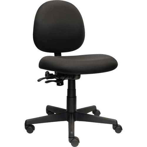 Chaise de travail &agrave; dossier bas Aspen, Tissu, Noir, Capacit&eacute; 275 lb R.M.G. Prévention