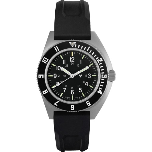 Montre Steel Navigator sur ensemble bracelet en caoutchouc noir de trois morceaux, Num&eacute;rique, &agrave; piles, 41 mm, Noir R.M.G. Prévention