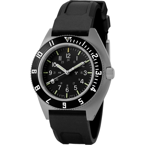 Montre Steel Navigator sur ensemble bracelet en caoutchouc noir de trois morceaux, Num&eacute;rique, &agrave; piles, 41 mm, Noir R.M.G. Prévention