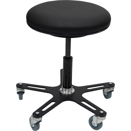 OmniStool Industrial Stool, Mobile, Adjustable, 22-1/2", Vinyl Seat R.M.G. Prévention