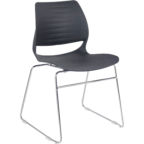 Stacking Chairs, Polypropylene, 32" High, 250 lbs. Capacity, Black R.M.G. Prévention