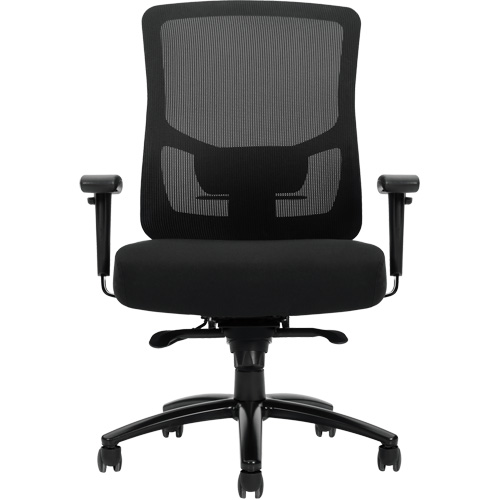 Chaise &agrave; dossier haut avec m&eacute;canisme &agrave; basculement synchronis&eacute; robuste Raven 400, Mailles, Noir, Capacit&eacute; 400 lb R.M.G. Prévention