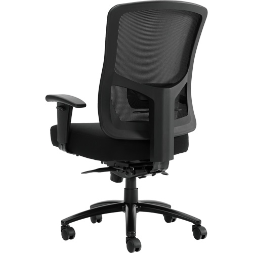 Chaise &agrave; dossier haut avec m&eacute;canisme &agrave; basculement synchronis&eacute; robuste Raven 400, Mailles, Noir, Capacit&eacute; 400 lb R.M.G. Prévention