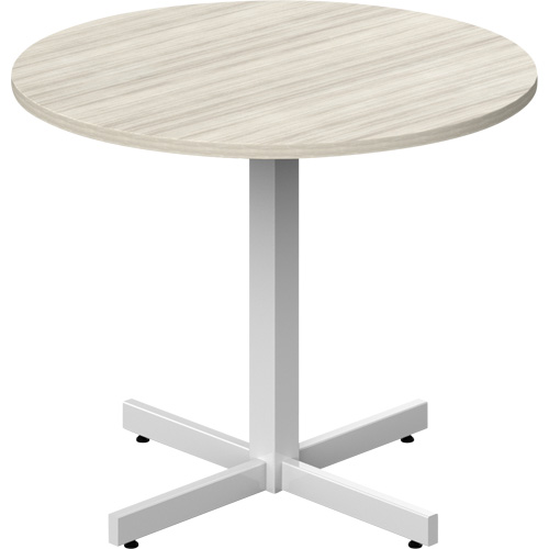 Newland Height-Adjustable Round Table, 36" L x 36" W x 29" H, 1" Top, Laminate, Tan R.M.G. Prévention