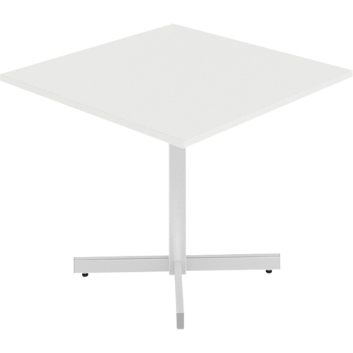 Newland Height-Adjustable Square Table, 36" L x 36" W x 29" H, 1" Top, Laminate, White R.M.G. Prévention