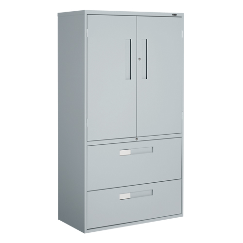 Armoire Multi-Stor, Acier, 3 Tablettes, 65-1/4" h x 36" la x 18" P, Gris R.M.G. Prévention