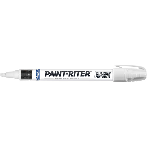 Paint-Riter&reg; Valve Action&reg; Paint Marker, Liquid, White R.M.G. Prévention