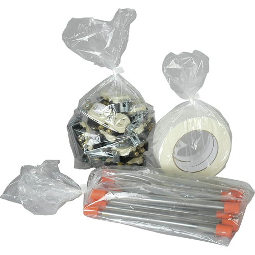 Poly Bags, Open Top, 12" x 5", 1 mils R.M.G. Prévention