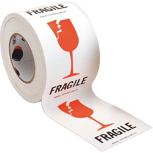 "Fragile" Special Handling Labels, 6" L x 4" W, Red on White R.M.G. Prévention