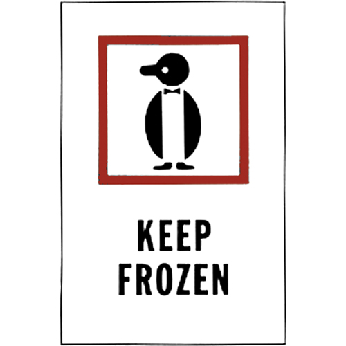 "Keep Frozen" Special Handling Labels, 6" L x 4" W, Red on White R.M.G. Prévention