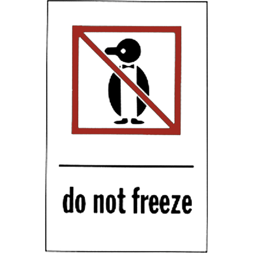 &eacute;tiquettes pour traitement sp&eacute;cial Do Not Freeze, 6" lo x 4" la, Rouge/blanc R.M.G. Prévention