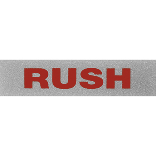 &eacute;tiquettes pour traitement sp&eacute;cial Rush, 5" lo x 2" la, Noir/rouge R.M.G. Prévention