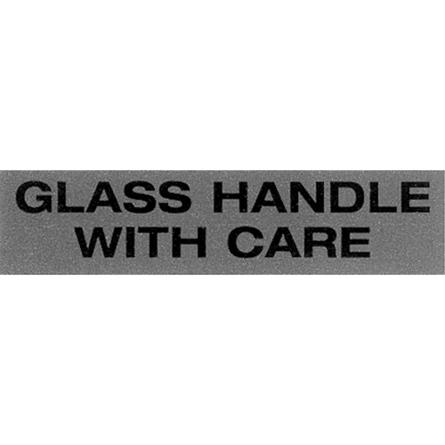 &eacute;tiquettes pour traitement sp&eacute;cial Glass Handle with Care, 5" lo x 2" la, Noir/rouge R.M.G. Prévention