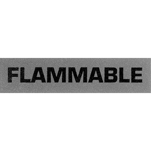&eacute;tiquettes pour traitement sp&eacute;cial Flammable, 5" lo x 2" la, Noir/rouge R.M.G. Prévention