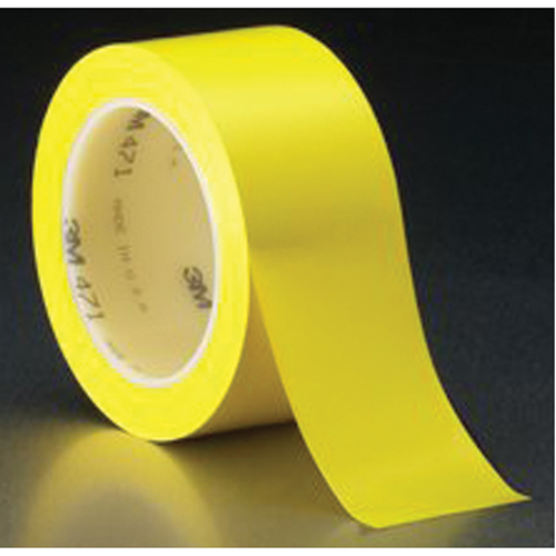 Ruban en vinyle 471, 50,8 mm (2") la x 32,9 m (108') lo, 5,3 mils, Jaune R.M.G. Prévention
