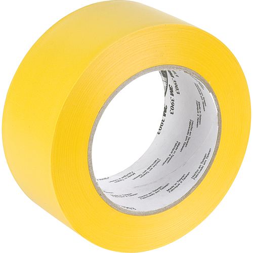 Rubans adh&eacute;sifs en vinyle 3903, 50 mm (2") la x 45,5 m (149,25') lo, 6,3 mils, Jaune R.M.G. Prévention