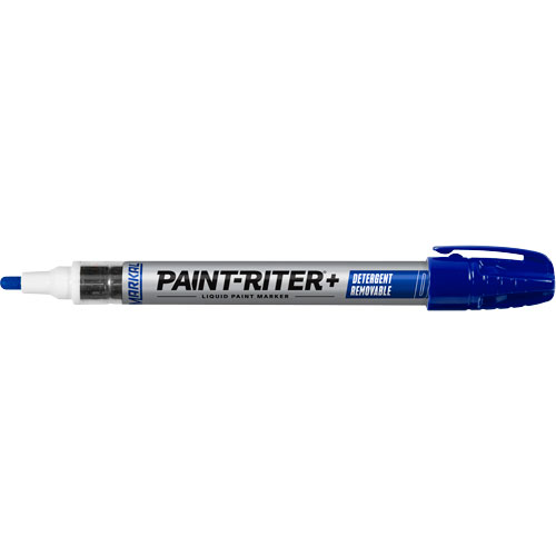 Marqueur &agrave; peinture nettoyable au d&eacute;tergent Paint-Riter+, Liquide, Bleu R.M.G. Prévention
