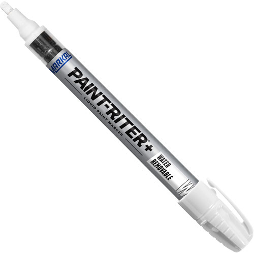 Paint-Riter&reg;+ Water Removable Paint Marker, Liquid, White R.M.G. Prévention