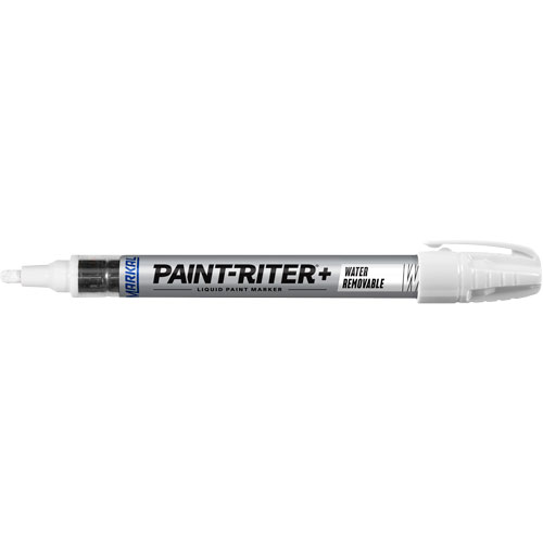 Paint-Riter&reg;+ Water Removable Paint Marker, Liquid, White R.M.G. Prévention