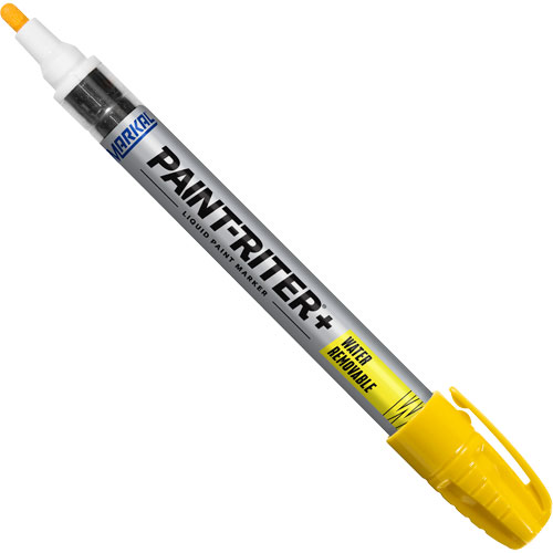Marqueur &agrave; la peinture nettoyable &agrave; l'eau Paint-Riter+, Liquide, Jaune R.M.G. Prévention