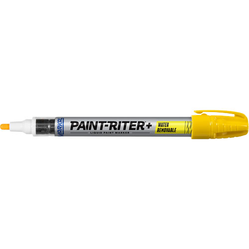 Marqueur &agrave; la peinture nettoyable &agrave; l'eau Paint-Riter+, Liquide, Jaune R.M.G. Prévention