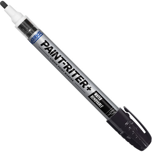 Marqueur &agrave; la peinture nettoyable &agrave; l'eau Paint-Riter+, Liquide, Noir R.M.G. Prévention