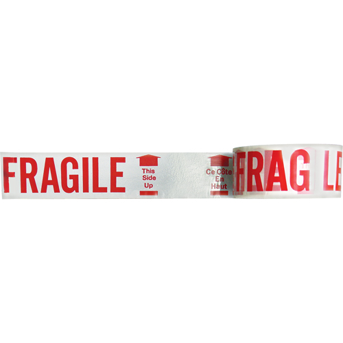 Bilingual Printed Tape – Fragile This Side Up , Red on White R.M.G. Prévention