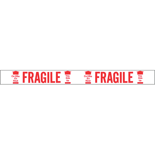 Bilingual Printed Tape – Fragile This Side Up , Red on White R.M.G. Prévention