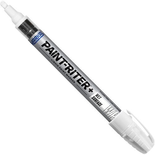 Paint-Riter&reg;+ Wet Surface Paint Marker, Liquid, White R.M.G. Prévention