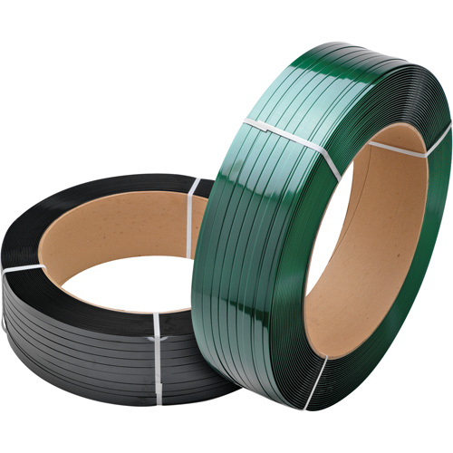 Strapping, Polyester, 1/2" W x 9000' L, Green, Machine Grade R.M.G. Prévention