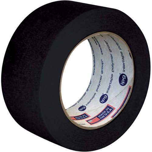 Utility Grade Coloured Masking Tape, 24 mm (1") x 55 m (180'), Black R.M.G. Prévention