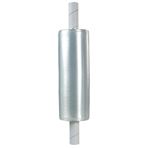 Extended Core Hand Stretch Wrap, 120 Gauge (30 micrometers), 20" x 700', Clear R.M.G. Prévention