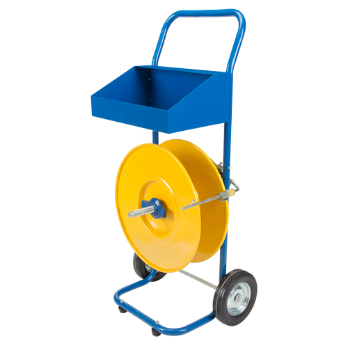 Strapping Dispenser, Polyester/Polypropylene Straps, 8" Core Dia., 8" Roll Width R.M.G. Prévention