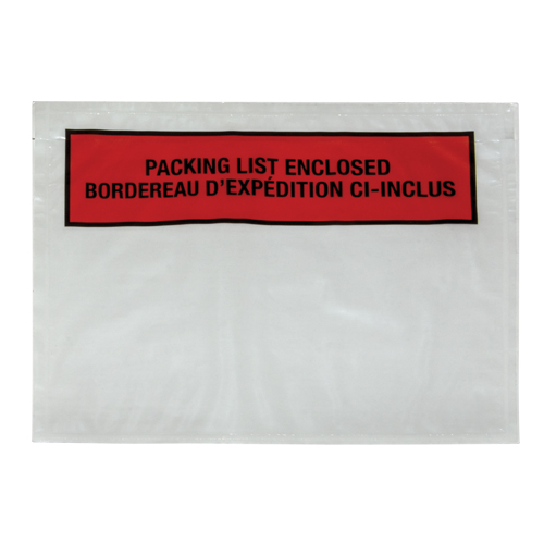 Packing List Envelope, 7" L x 5-1/2" W, Backloading Style R.M.G. Prévention