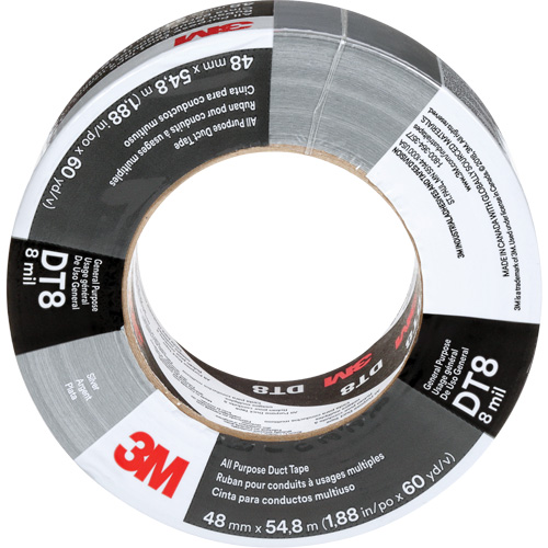 Ruban adh&eacute;sif tout usage DT8, 8 mils, Argent, 48 mm (2") x 55 m (180') R.M.G. Prévention