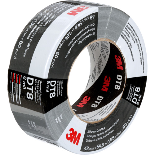 Ruban adh&eacute;sif tout usage DT8, 8 mils, Argent, 48 mm (2") x 55 m (180') R.M.G. Prévention