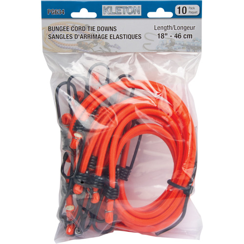 Bungee Cord Tie Downs, 18" R.M.G. Prévention