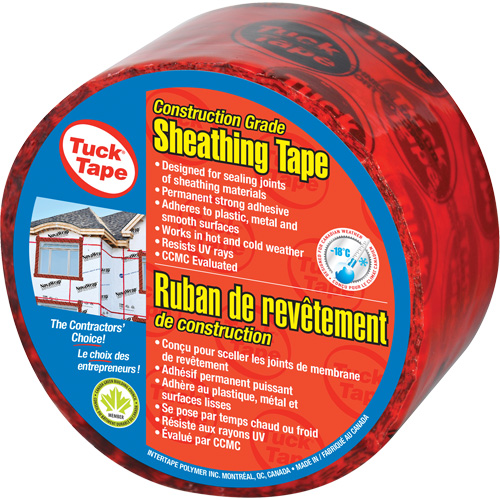 Ruban de rev&ecirc;tement pour entrepreneurs, 60 mm (2-3/8") x 0,0 m (0,0'), Rouge R.M.G. Prévention