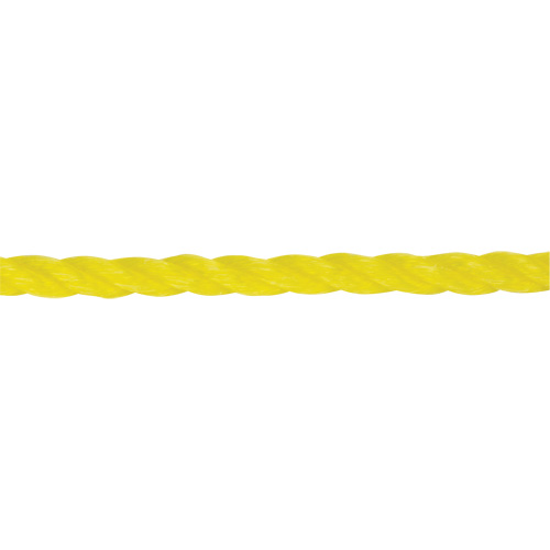 Corde jaune tress&eacute;e 1/4", Polypropyl&egrave;ne, 1300' R.M.G. Prévention