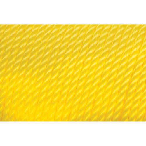 Corde jaune tress&eacute;e 1/4", Polypropyl&egrave;ne, 1300' R.M.G. Prévention