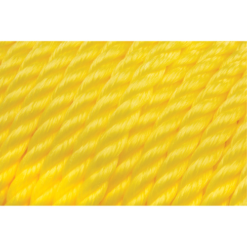 Corde jaune tress&eacute;e 1/2", Polypropyl&egrave;ne, 335' R.M.G. Prévention