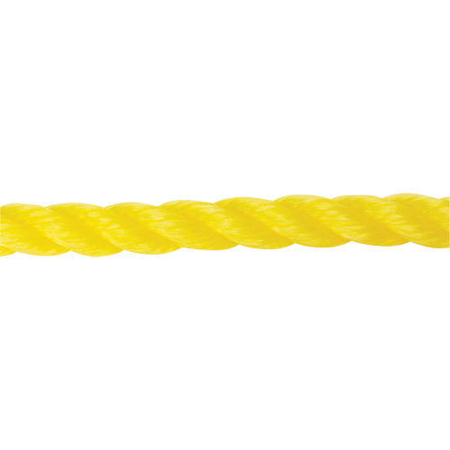Corde jaune tress&eacute;e 5/8", Polypropyl&egrave;ne, 200' R.M.G. Prévention