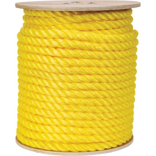 Corde jaune tress&eacute;e, Polypropyl&egrave;ne, 300' R.M.G. Prévention