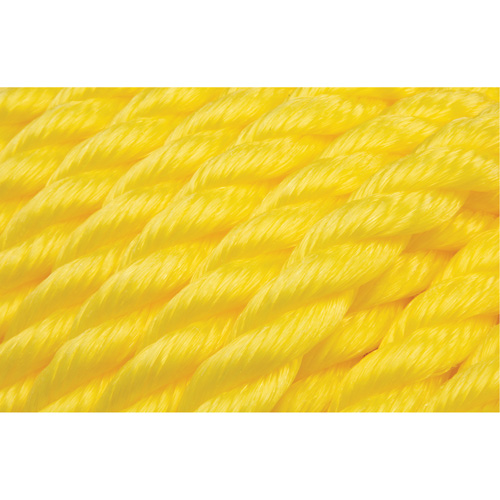 Braided Yellow Rope, Polypropylene, 144' R.M.G. Prévention