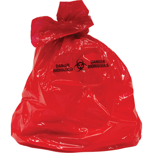 Waste Bags, Bio-Hazard, 50" L x 37" W, 2 mils R.M.G. Prévention