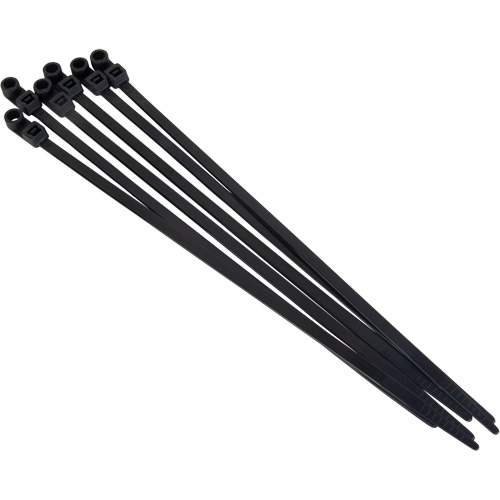 Screw-In Cable Tie, 8" Long, 50 lbs. Tensile Strength, Black R.M.G. Prévention